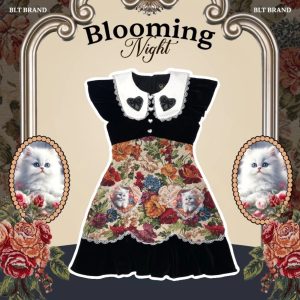 BLT BRAND มินิเดรสพิมพ์ลายวินเทจ