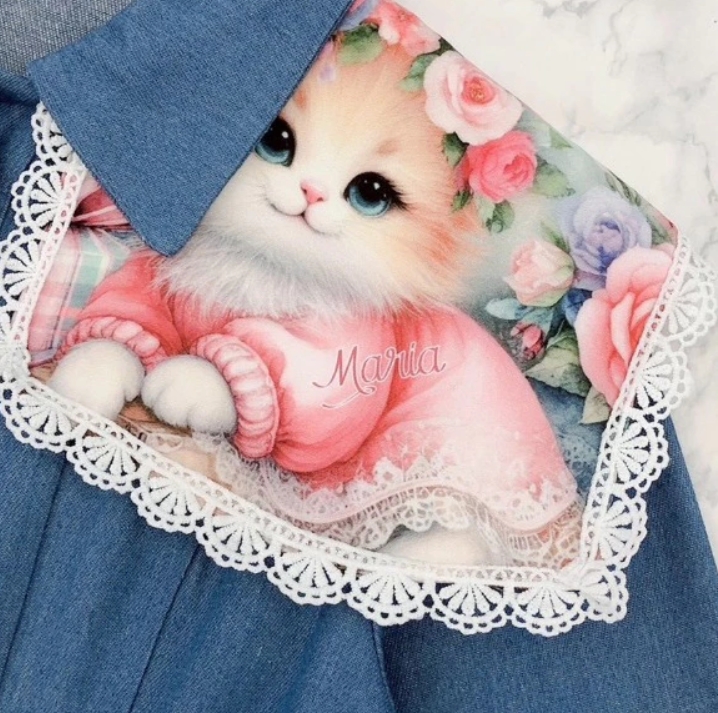 Maria Diamond ยีนส์ Yuna Denim Set เซ็ต 2 ชิ้นผ้ายีนส์ เสื้อเชิ้ตยีนส์ปกกะลาสีกระดุมหน้า + กางเกงขาสั้น - Image 3