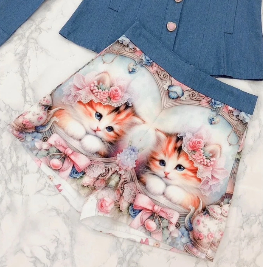 Maria Diamond ยีนส์ Yuna Denim Set เซ็ต 2 ชิ้นผ้ายีนส์ เสื้อเชิ้ตยีนส์ปกกะลาสีกระดุมหน้า + กางเกงขาสั้น - Image 4