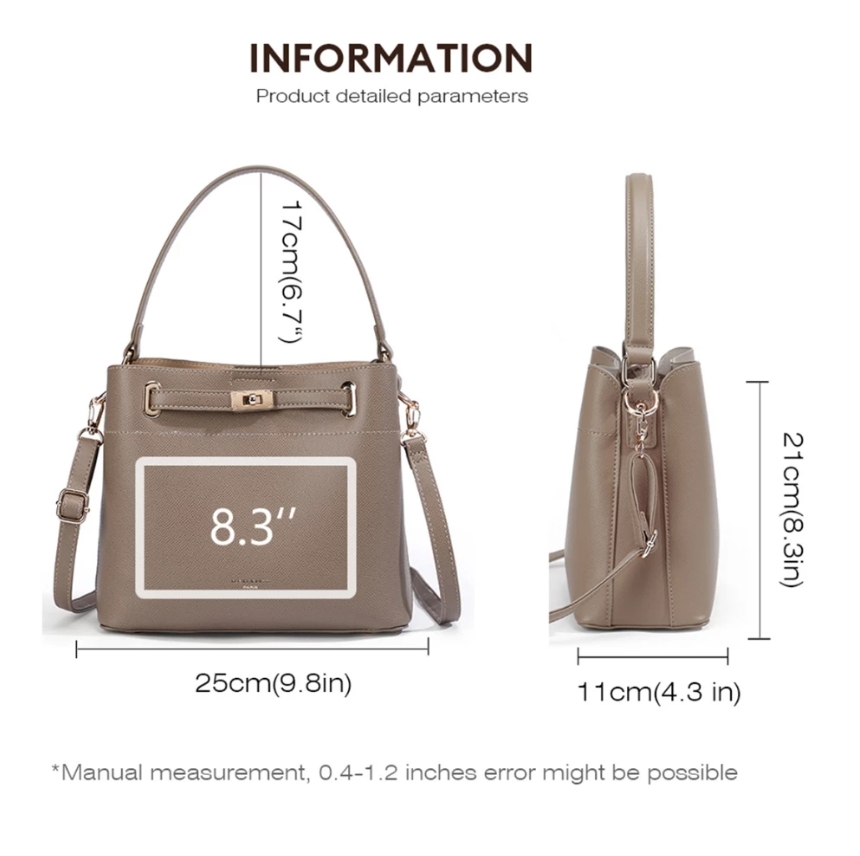 David Jones กระเป๋าถือ กระเป๋าสะพายไหล่ หนัง Pu สําหรับสตรี - Image 3