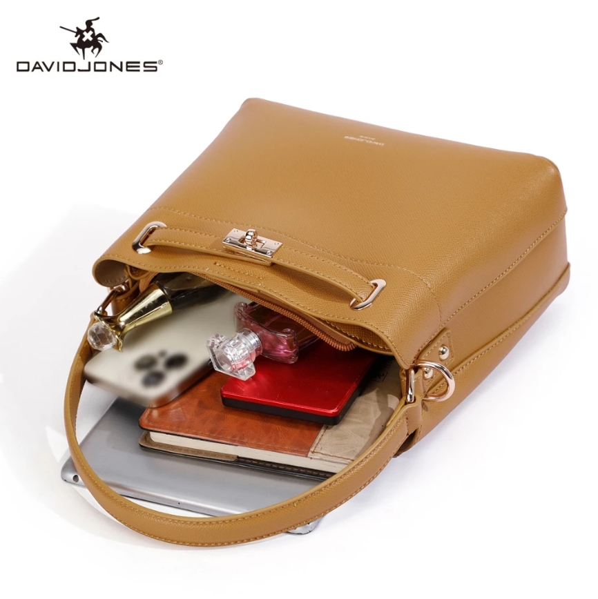 David Jones กระเป๋าถือ กระเป๋าสะพายไหล่ หนัง Pu สําหรับสตรี - Image 5